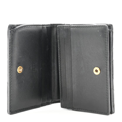 Gucci Calfskin Matelasse GG Marmont Card Case Wallet Black 5 of 8