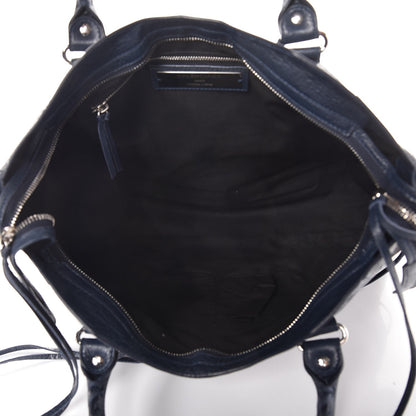 Balenciaga Agneau Classic Silver Hardware City Bleu Obscur 8 of 10