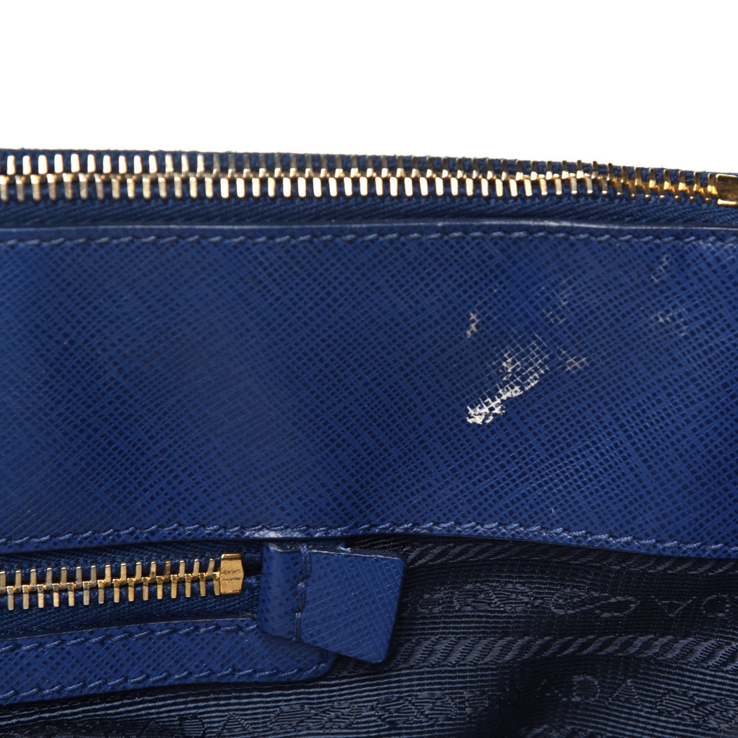 Saffiano Lux Extra Large Galleria Double Zip Tote Bluette