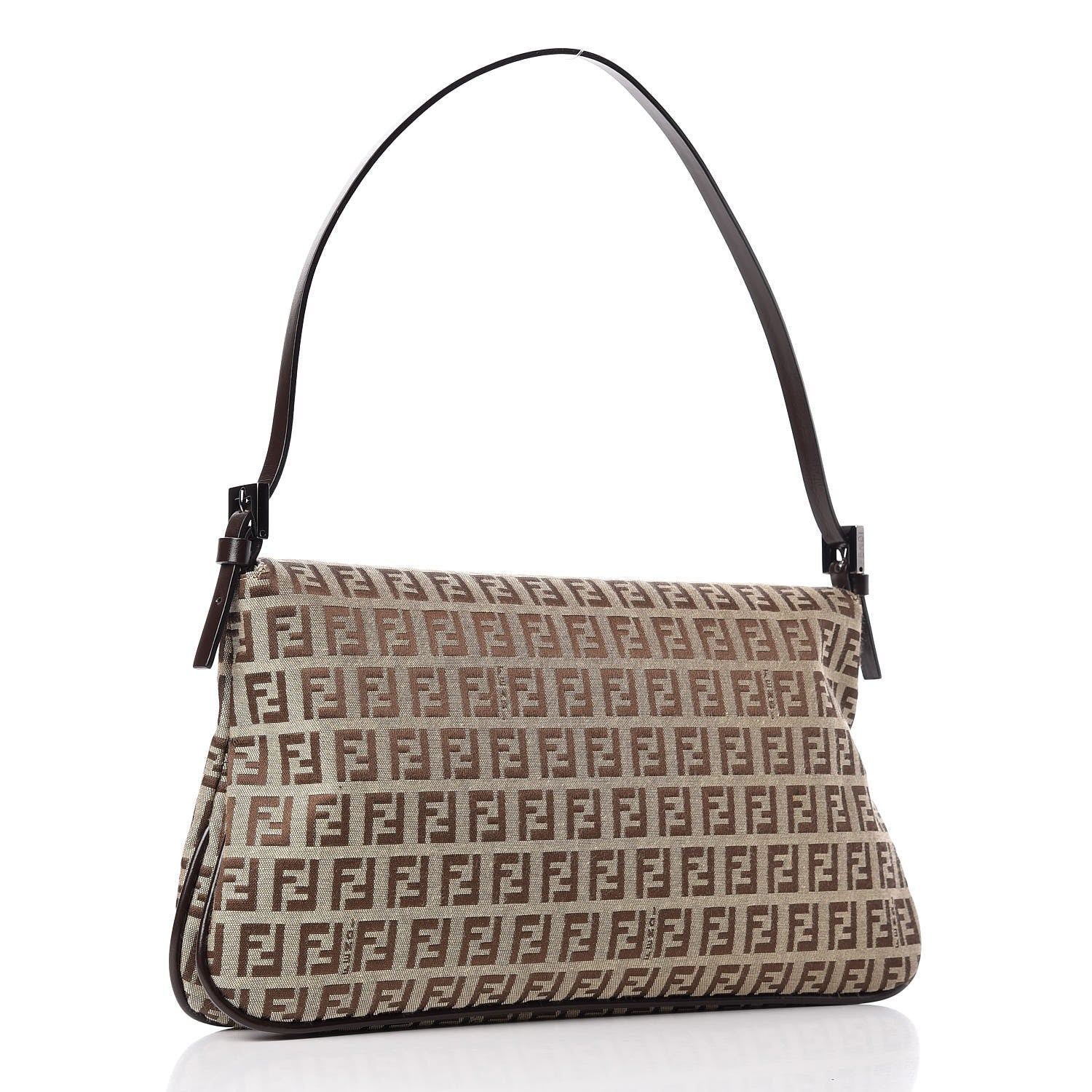 Fendi Zucchino Baguette Dark Brown 3 of 9