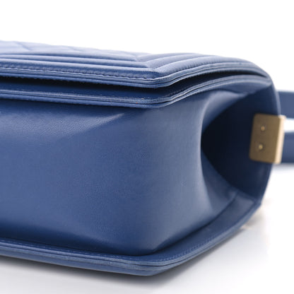 Chanel Lambskin Quilted Medium Boy Flap Blue 9 of 10
