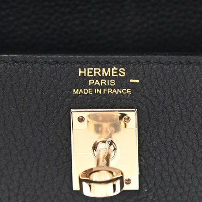 Hermes Togo Lizard Kelly Retourne Touch 25 Black 6 of 12