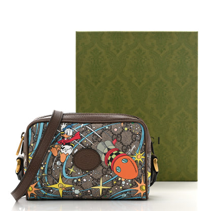 Gucci X DISNEY GG Supreme Monogram Donald Duck Interlocking G Shoulder Bag Beige Multicolor New Acero 11 of 11