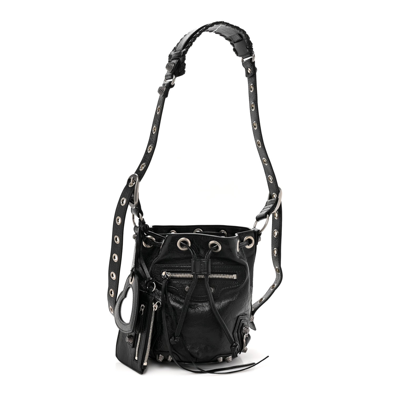 Balenciaga Agneau Arena Le Cagole Bucket Bag XS Black 1 of 10