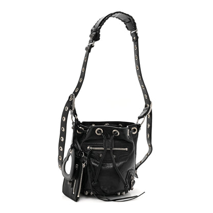 Balenciaga Agneau Arena Le Cagole Bucket Bag XS Black 1 of 10