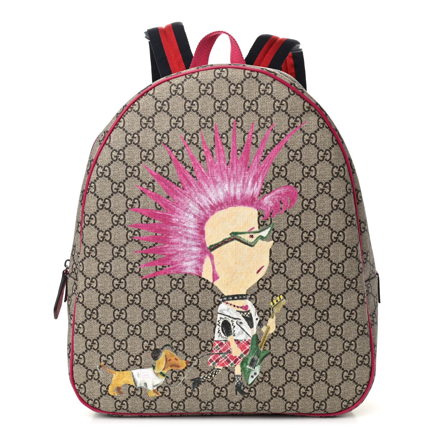 Gucci GG Supreme Monogram Punk Print Childrens Dome Backpack 1 of 10