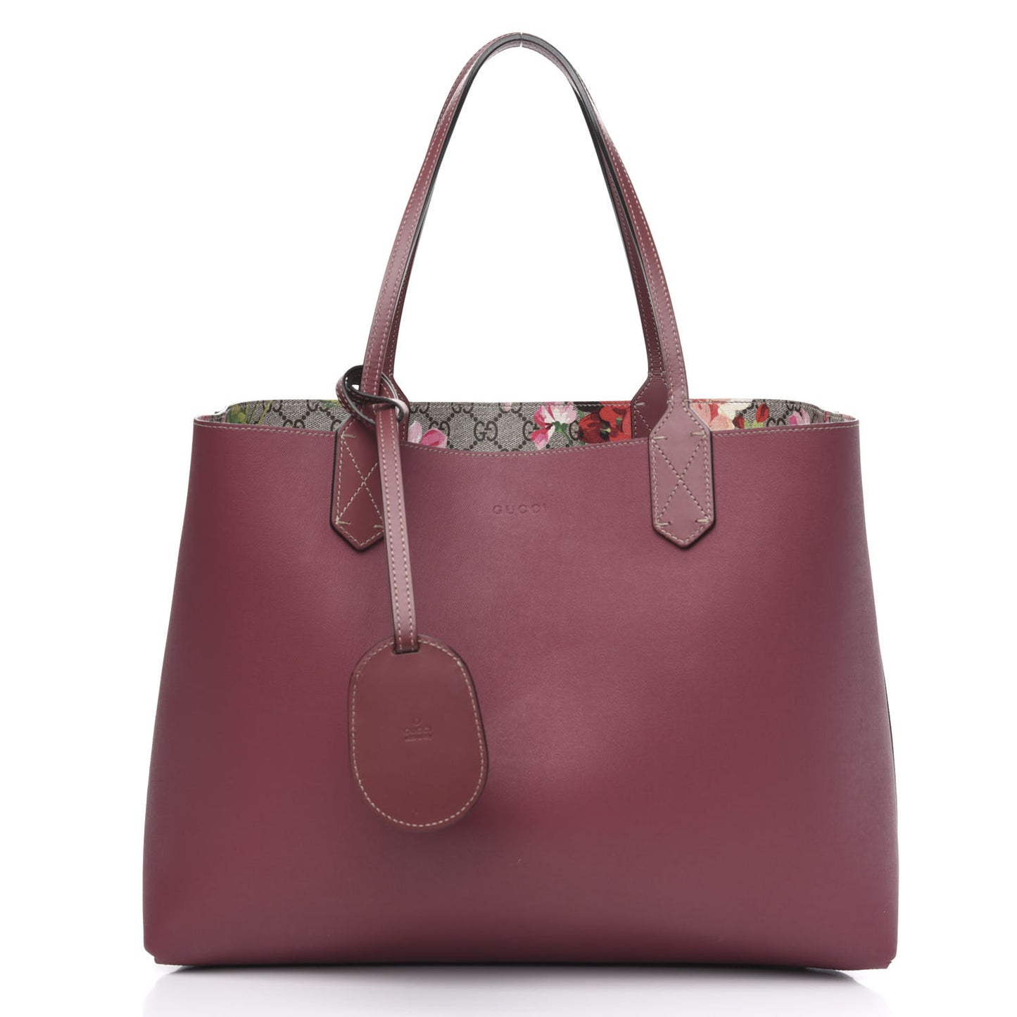 GG Supreme Monogram Blooms Medium Reversible Tote Beige Multicolor Dry Rose