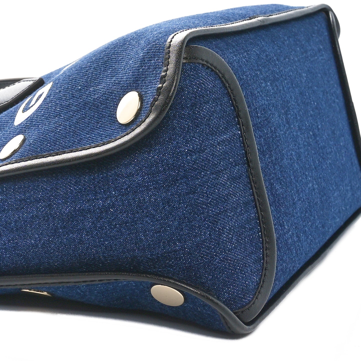 Denim Mini Logo Bond Shopper Tote Blue