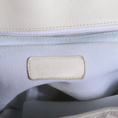 Chanel Patent Quilted Evening Star Jumbo Single Flap White 6 of 7