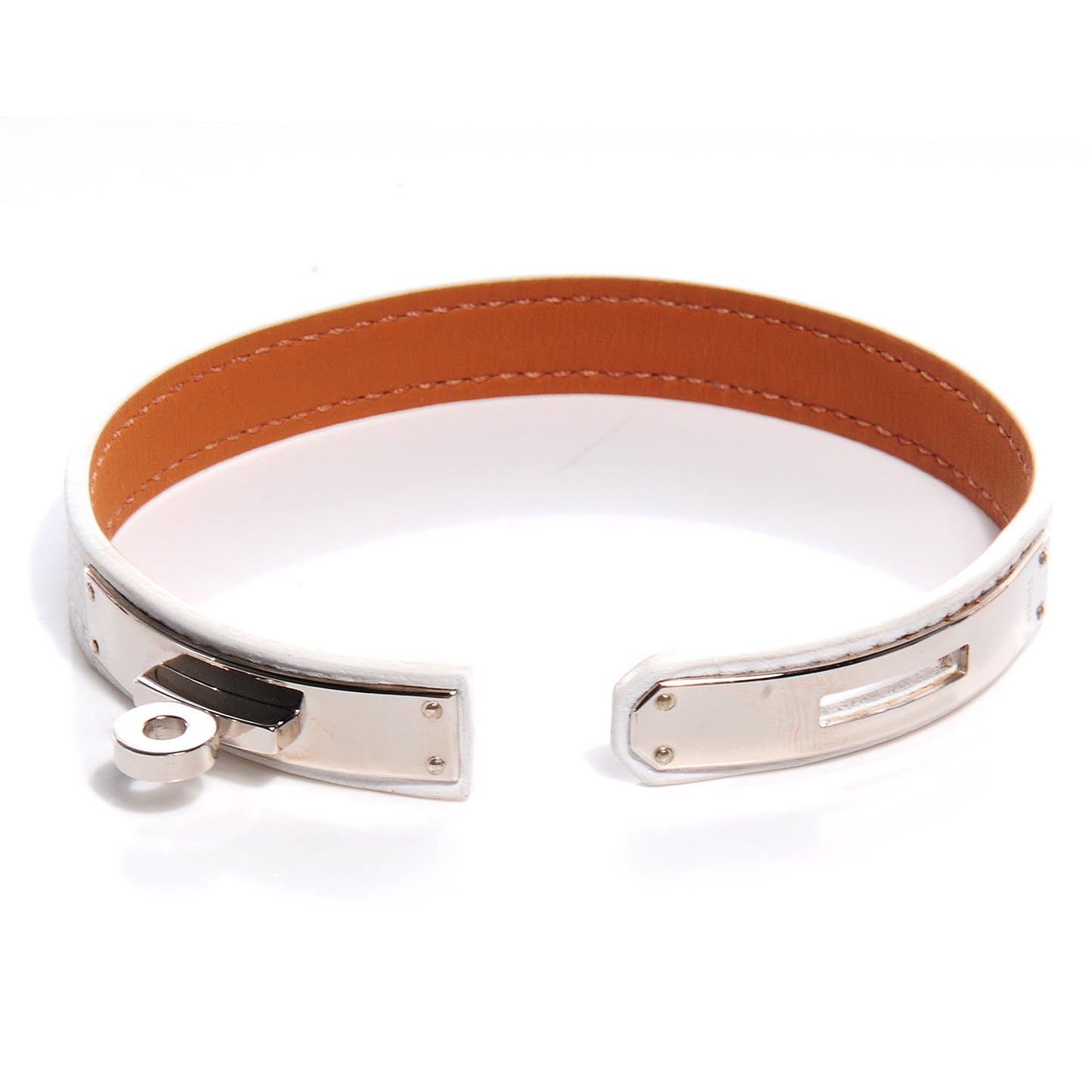 Epsom Kelly Single Tour Bracelet White L