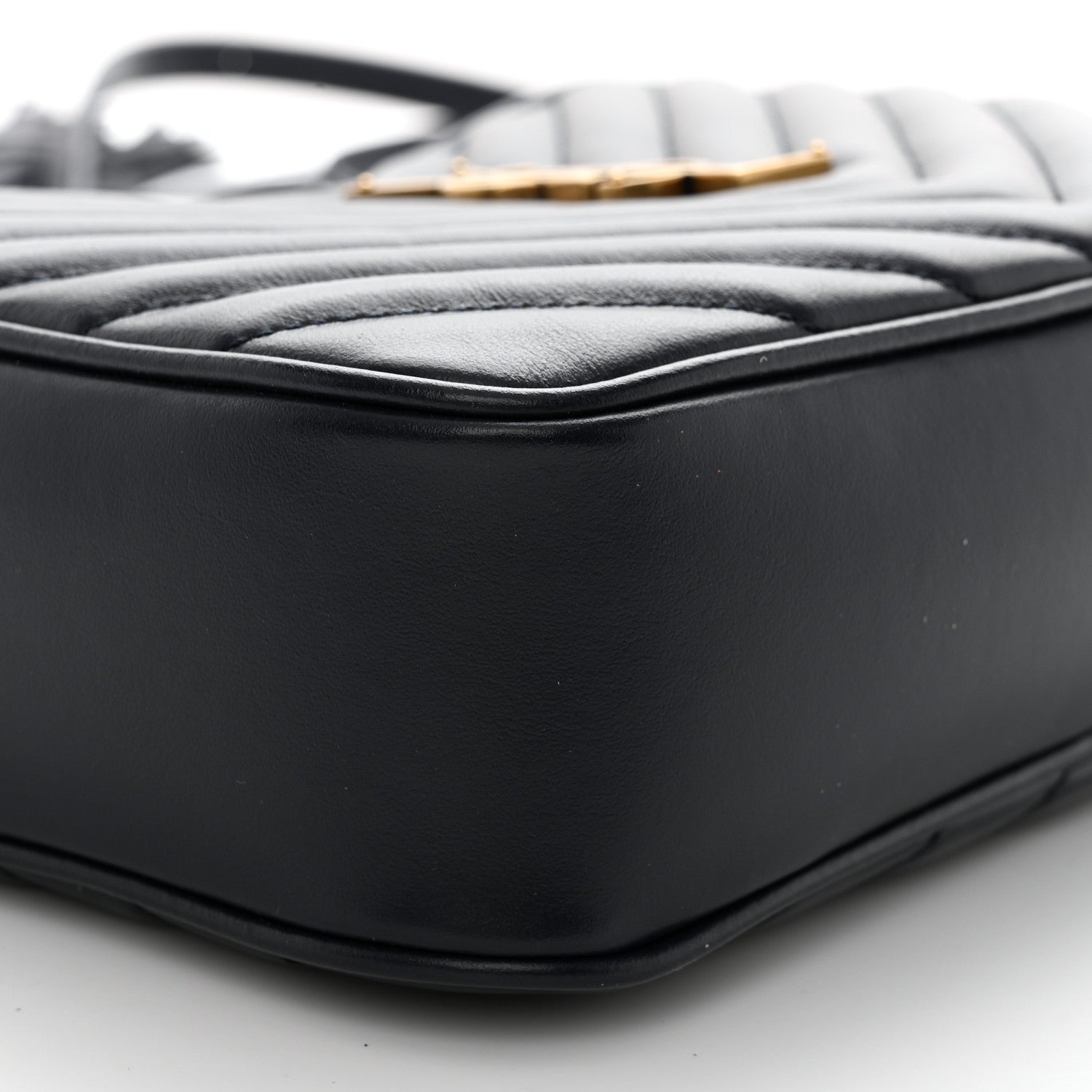 Saint Laurent Calfskin Matelasse Monogram Lou Camera Bag Deep Marine 9 of 10