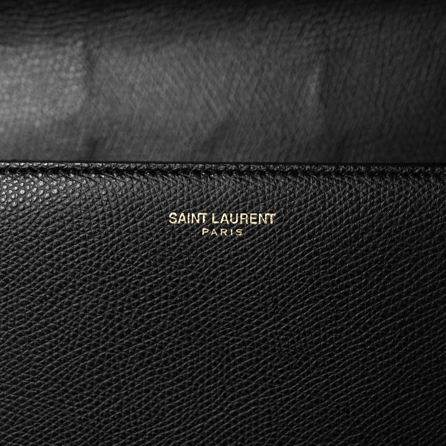 Saint Laurent Textured Calfskin Medium Classic Monogram Universite Bag Black 7 of 12
