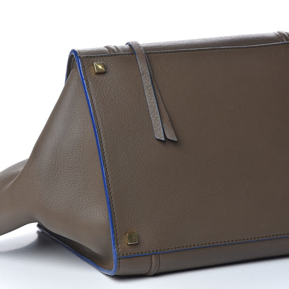 Celine Supple Calfskin Medium Phantom Luggage Khaki Cobalt Trim 11 of 14