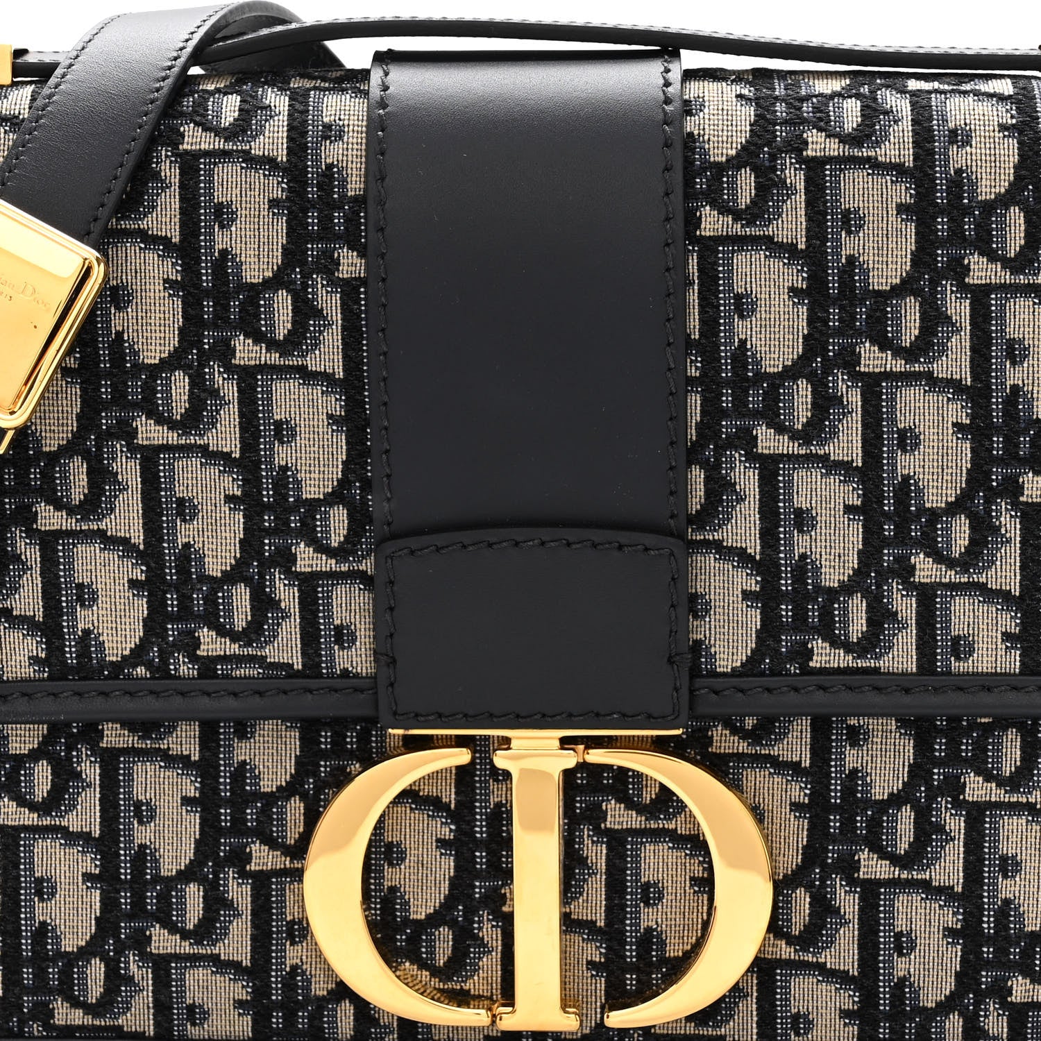 Christian Dior Oblique 30 Montaigne Flap Bag Blue 7 of 9