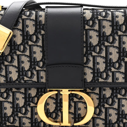 Christian Dior Oblique 30 Montaigne Flap Bag Blue 7 of 9