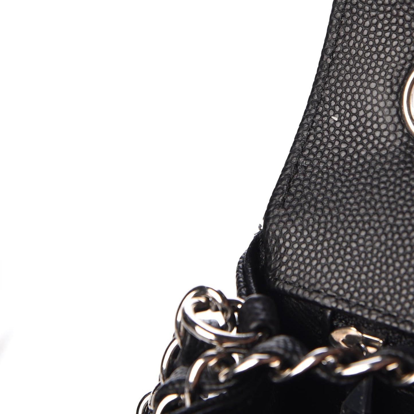 Caviar Quilted Mini Rectangular Flap Black