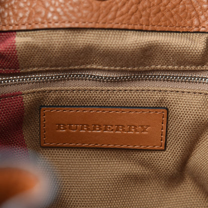Burberry Grainy Calfskin House Check Small Maidstone Saddle Brown 8 of 11