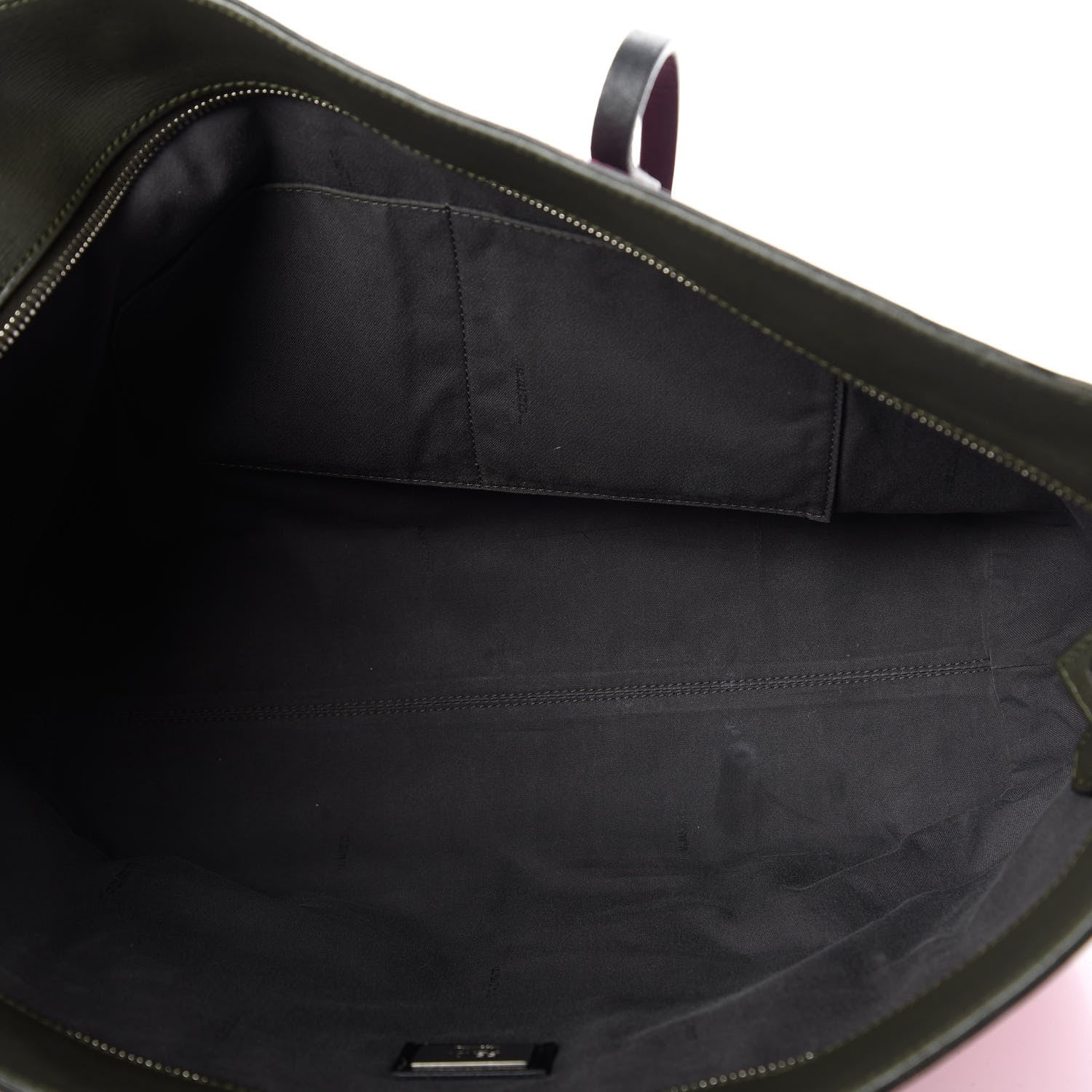 Fendi Vitello Elite Cuoio Monster Buggies Medium Roll Tote Ciclamino Black Multicolor Verde Prato 5 of 14