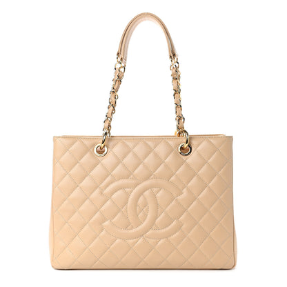 Chanel Caviar Quilted Grand Shopping Tote GST Beige 1 of 4