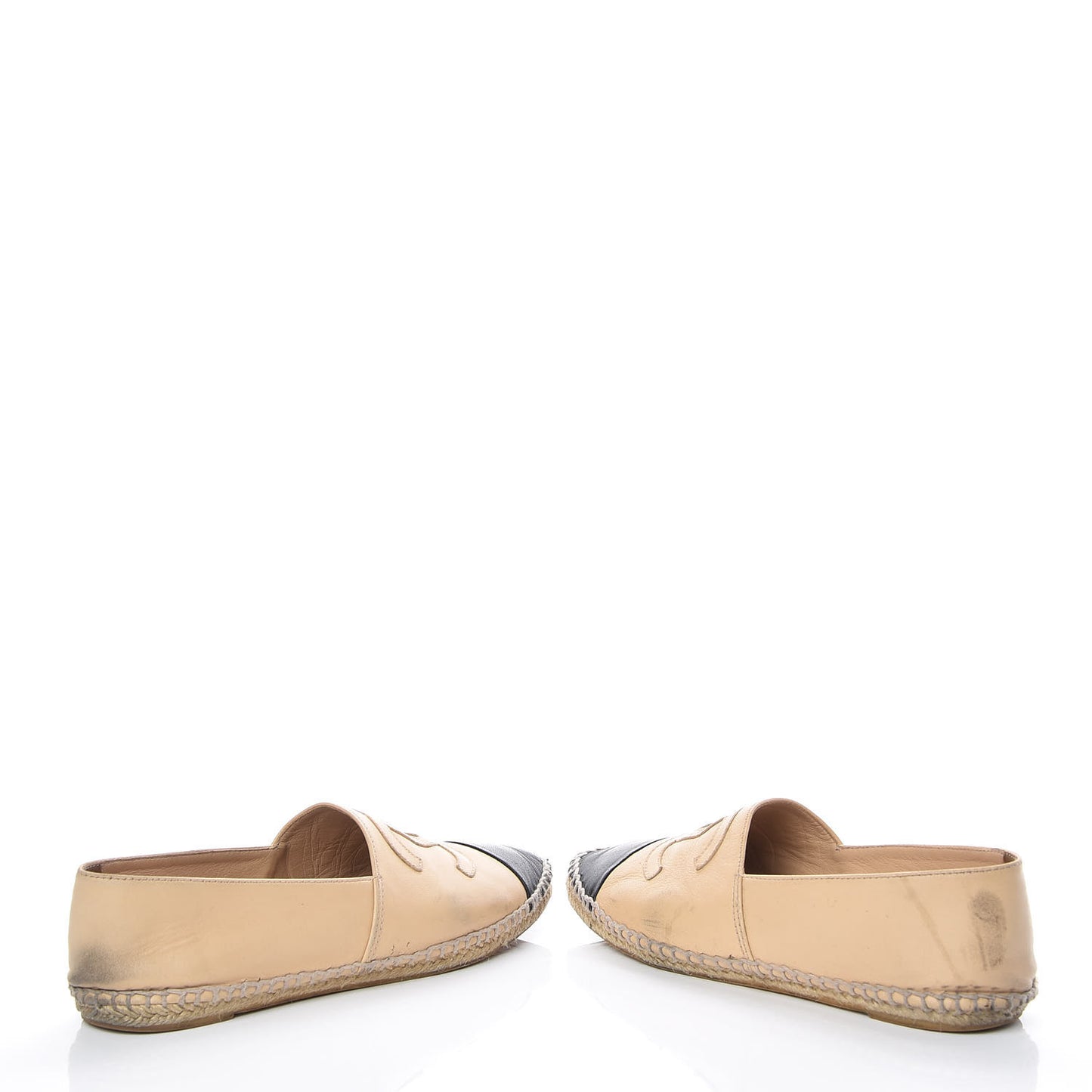 Lambskin CC Espadrilles 38 Beige Black