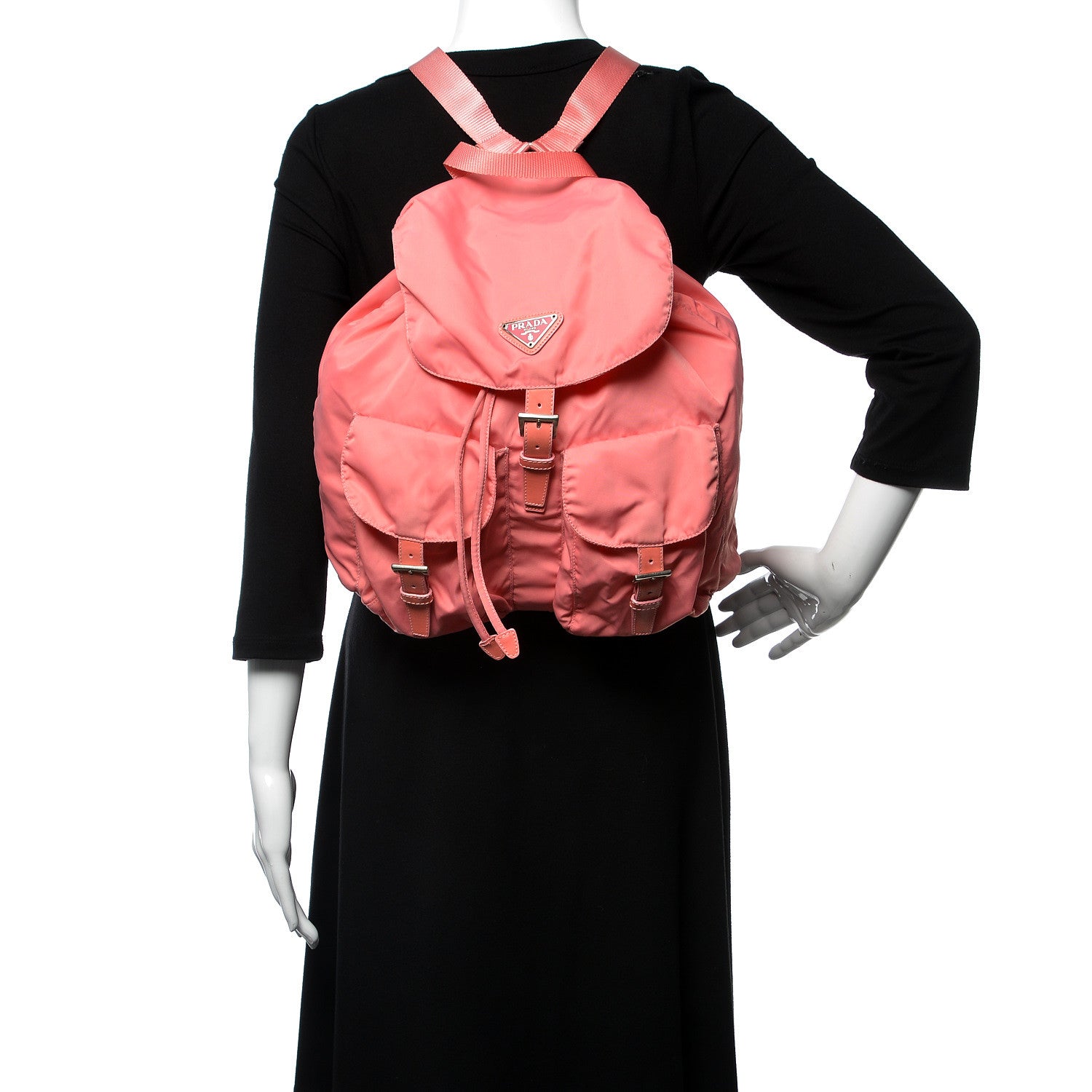 Prada Nylon Vela Medium Backpack Pink 2 of 26