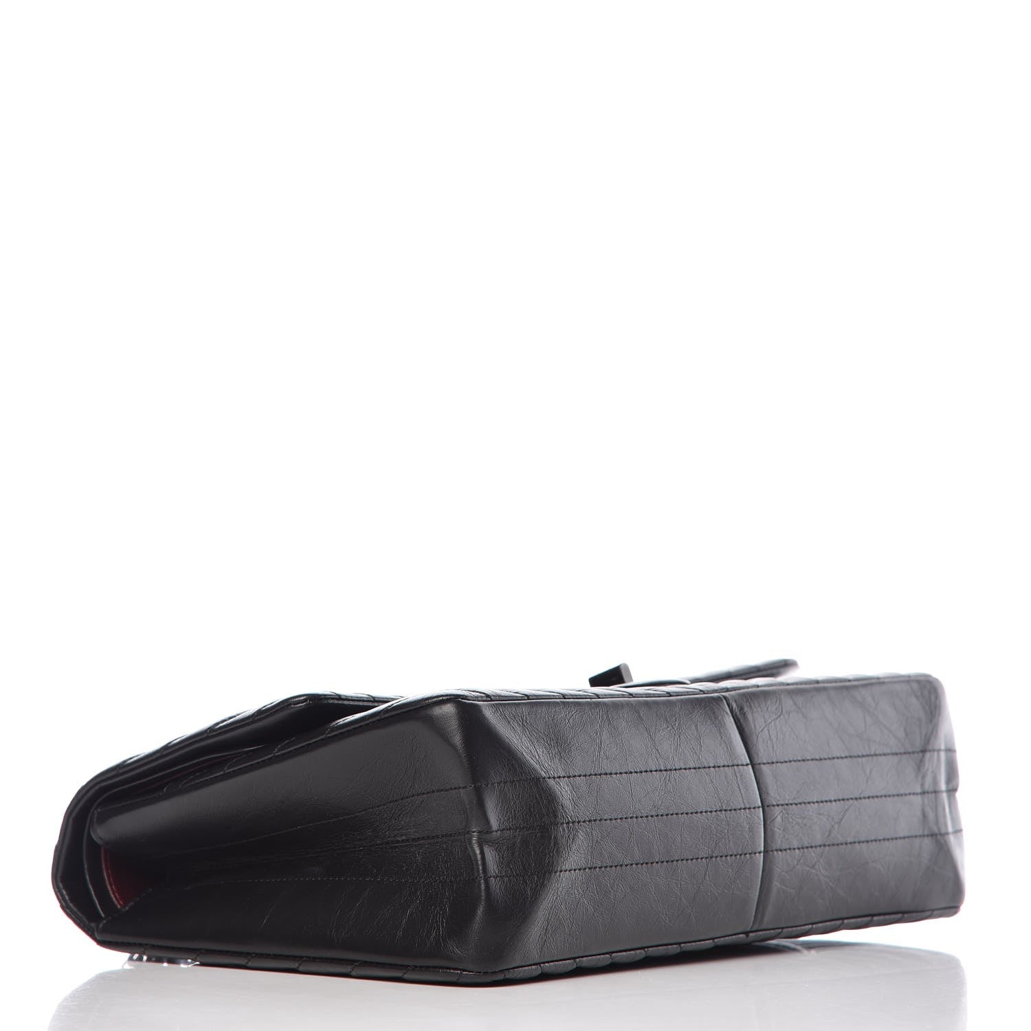 Chanel Aged Calfskin Chevron Quilted 2.55 Reissue 227 Flap So Black 4 of 10
