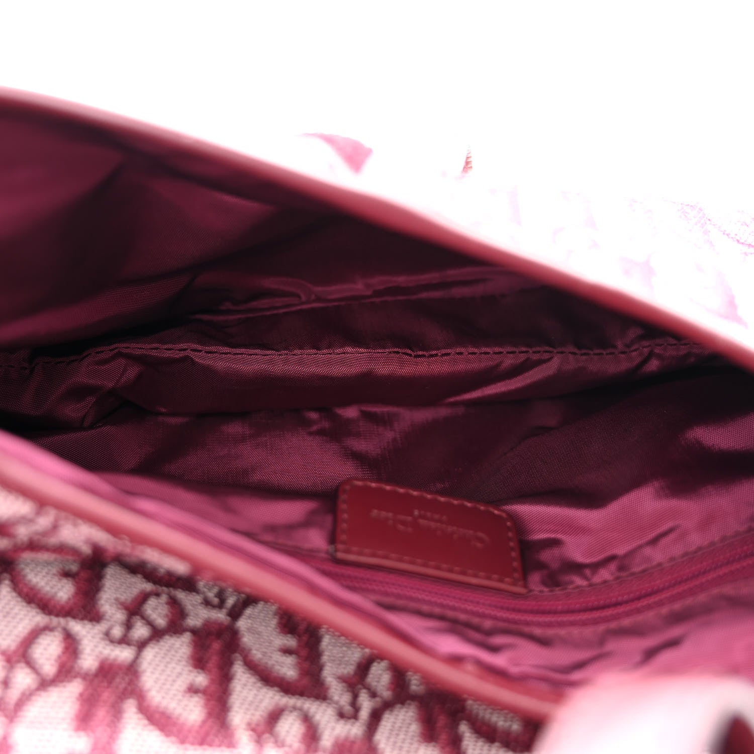 Christian Dior Monogram Double Saddle Bag Burgundy 5 of 10