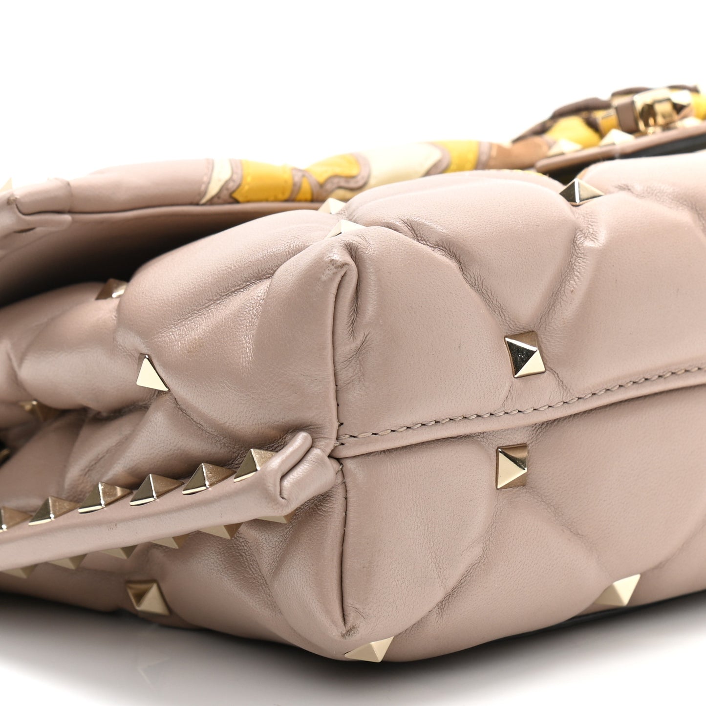 Nappa Suede Flower Embroidered Medium Candystud Crossbody Poudre Multicolor