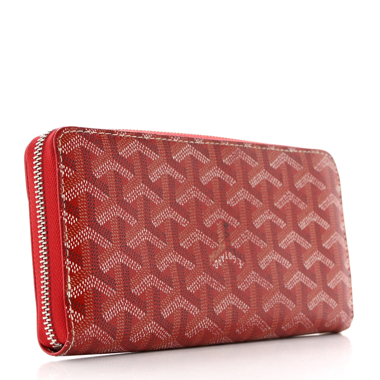 Goyardine Matignon Zip Around GM Wallet Red