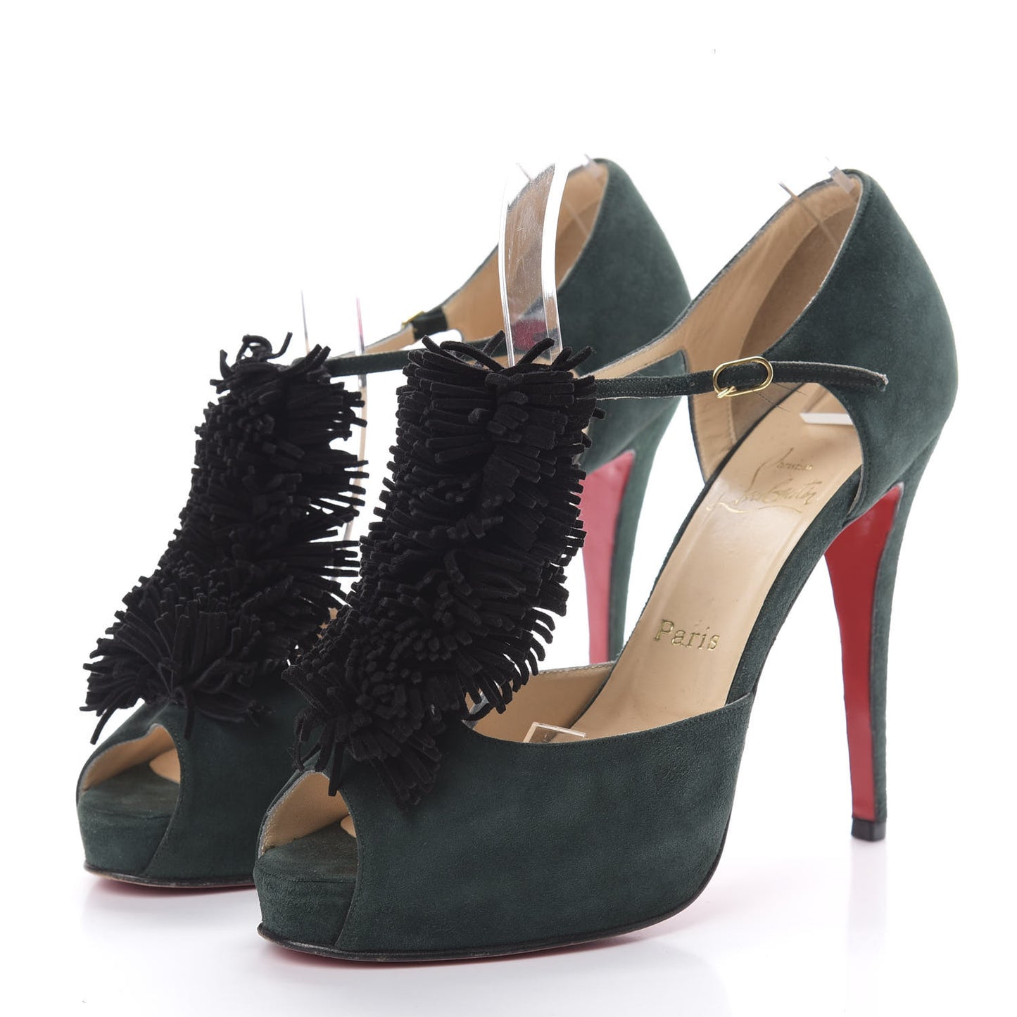 Suede Para La Cruz 120 Pumps 40 Verde Black