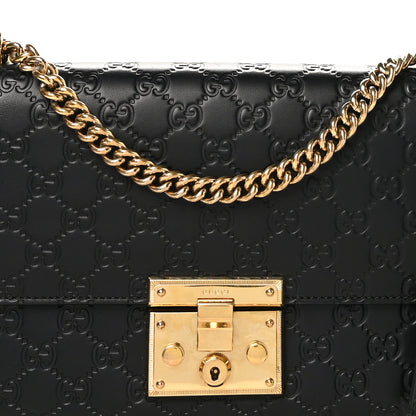 Gucci Guccissima Medium Padlock Shoulder Bag Black 8 of 10