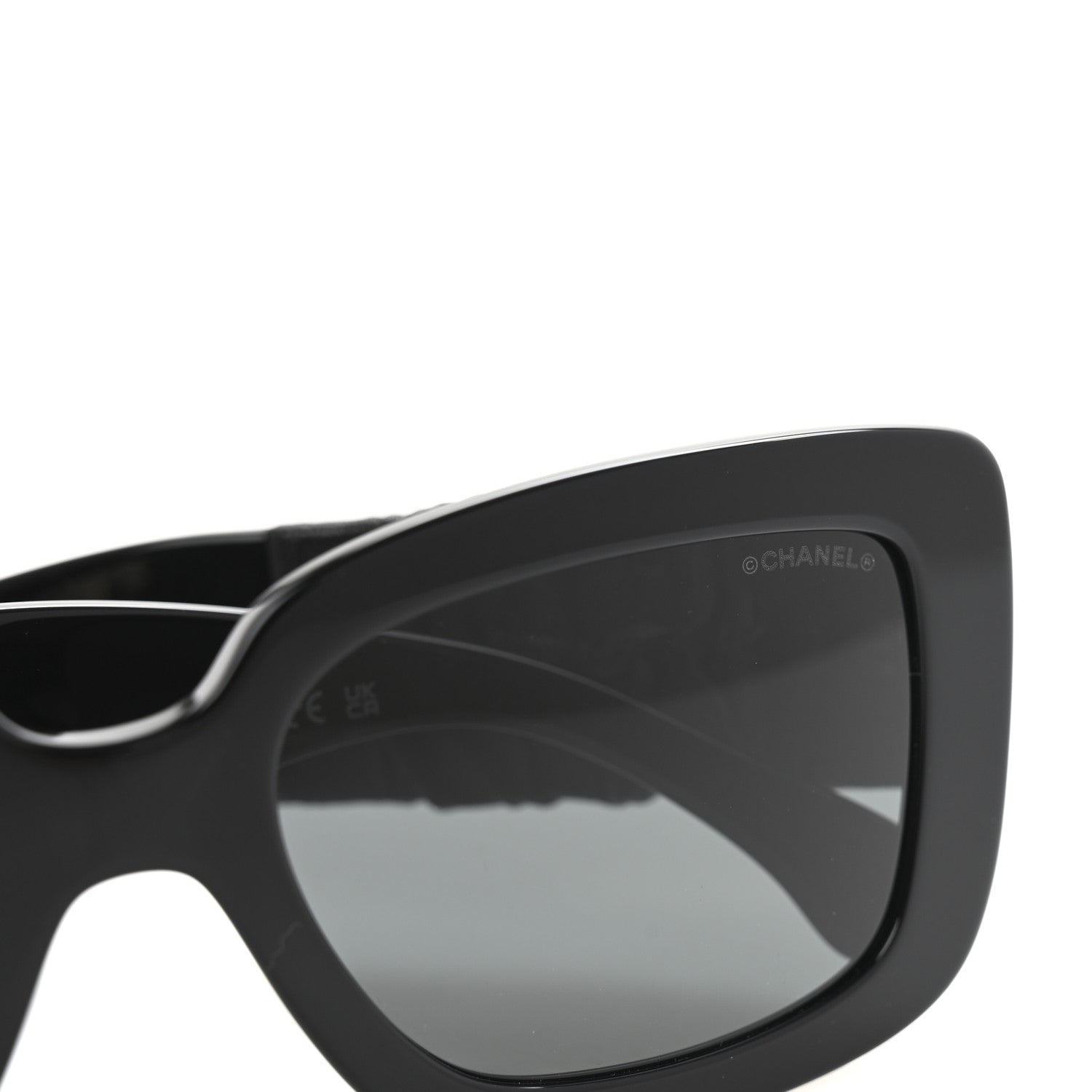 Chanel Acetate Calfskin Square Sunglasses 5473-Q Black 7 of 8