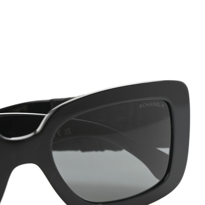 Chanel Acetate Calfskin Square Sunglasses 5473-Q Black 7 of 8