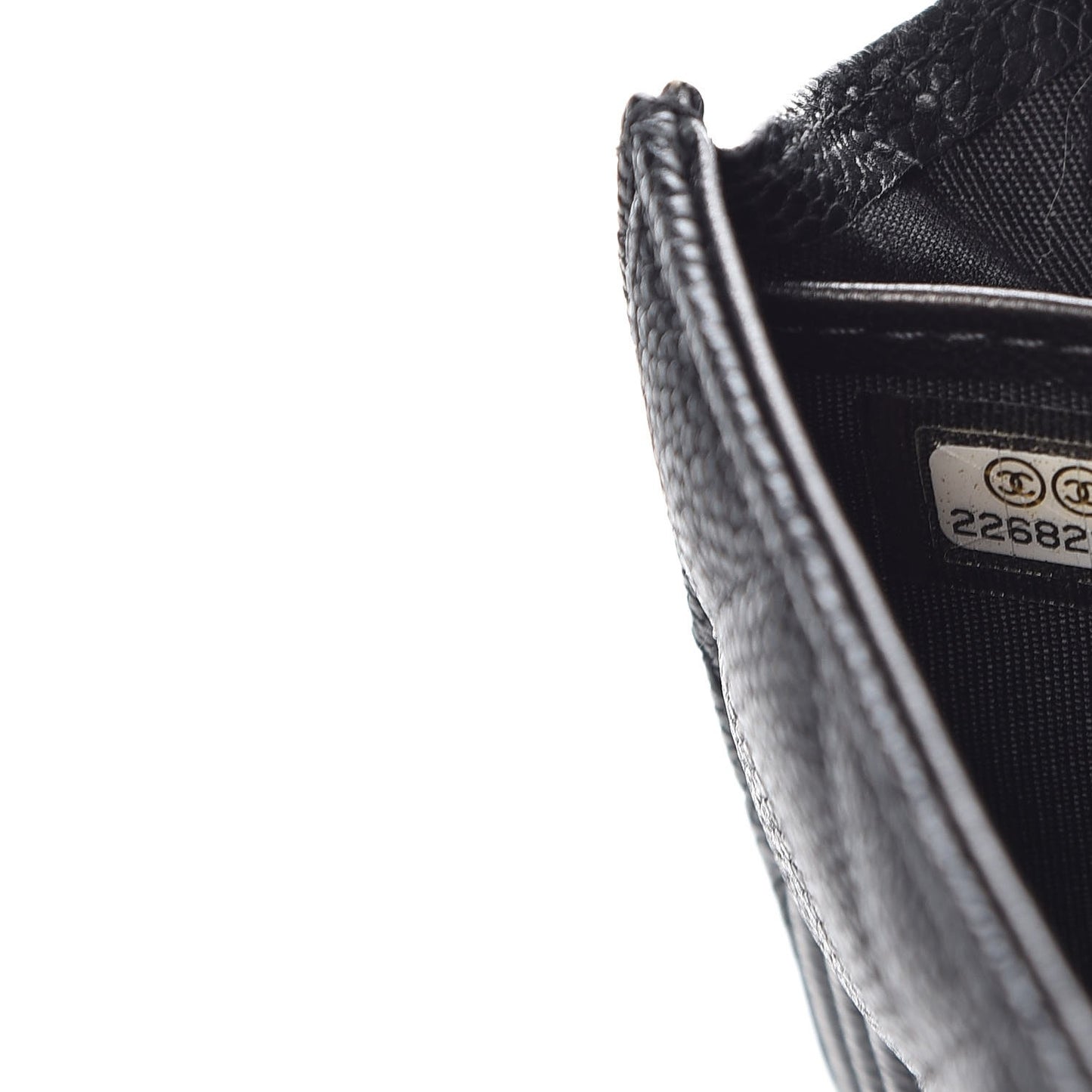 Caviar Quilted Boy Flap Wallet Black