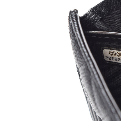 Chanel Caviar Quilted Boy Flap Wallet Black 7 of 10