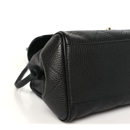 Chanel Grained Calfskin Stitched Urban Essentials Small Shopping Bag Black 9 of 10