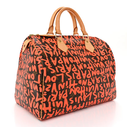 Louis Vuitton Monogram Graffiti Speedy 30 Orange 3 of 10