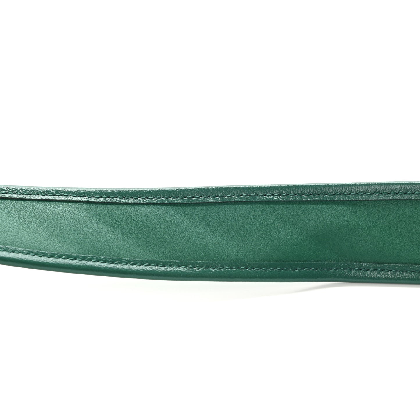 Vintage Effect Calfskin Matelasse Diagonal Enamel Double G 40mm Belt 95 38 Pavone