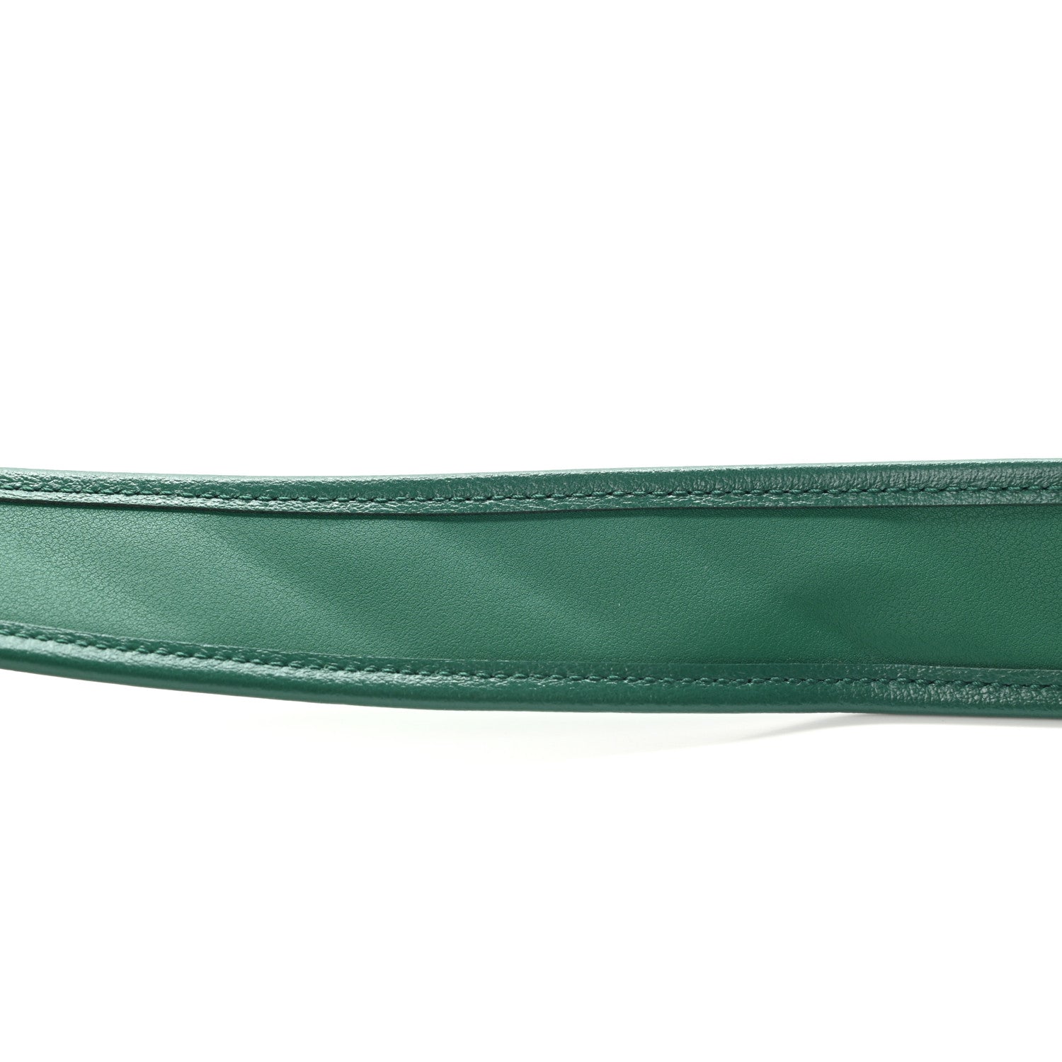 Gucci Vintage Effect Calfskin Matelasse Diagonal Enamel Double G 40mm Belt 95 38 Pavone 7 of 7