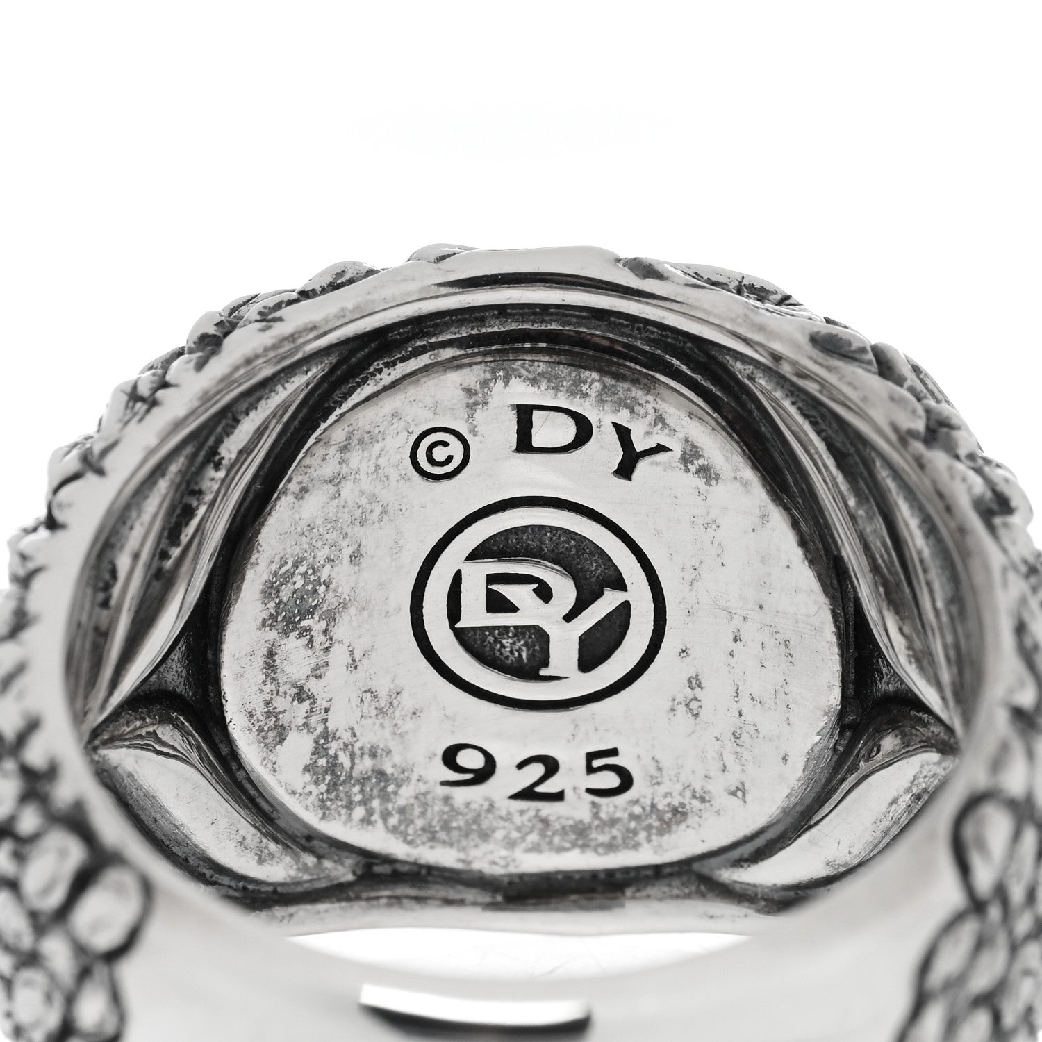 David Yurman Sterling Silver Black Onyx Mens Gator Signet Ring 65 11 4 of 4