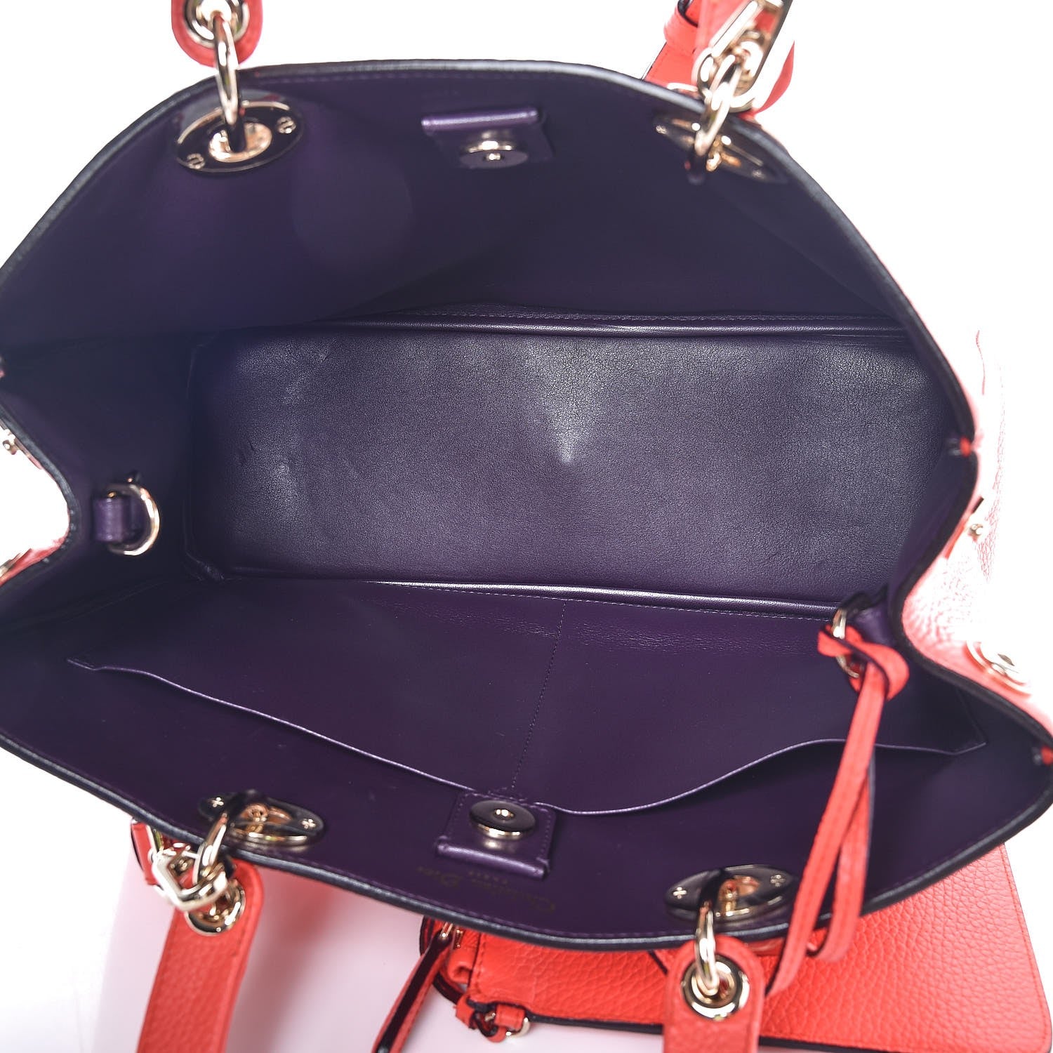 Christian Dior Bullcalf Medium Diorissimo Tote True Red 6 of 8