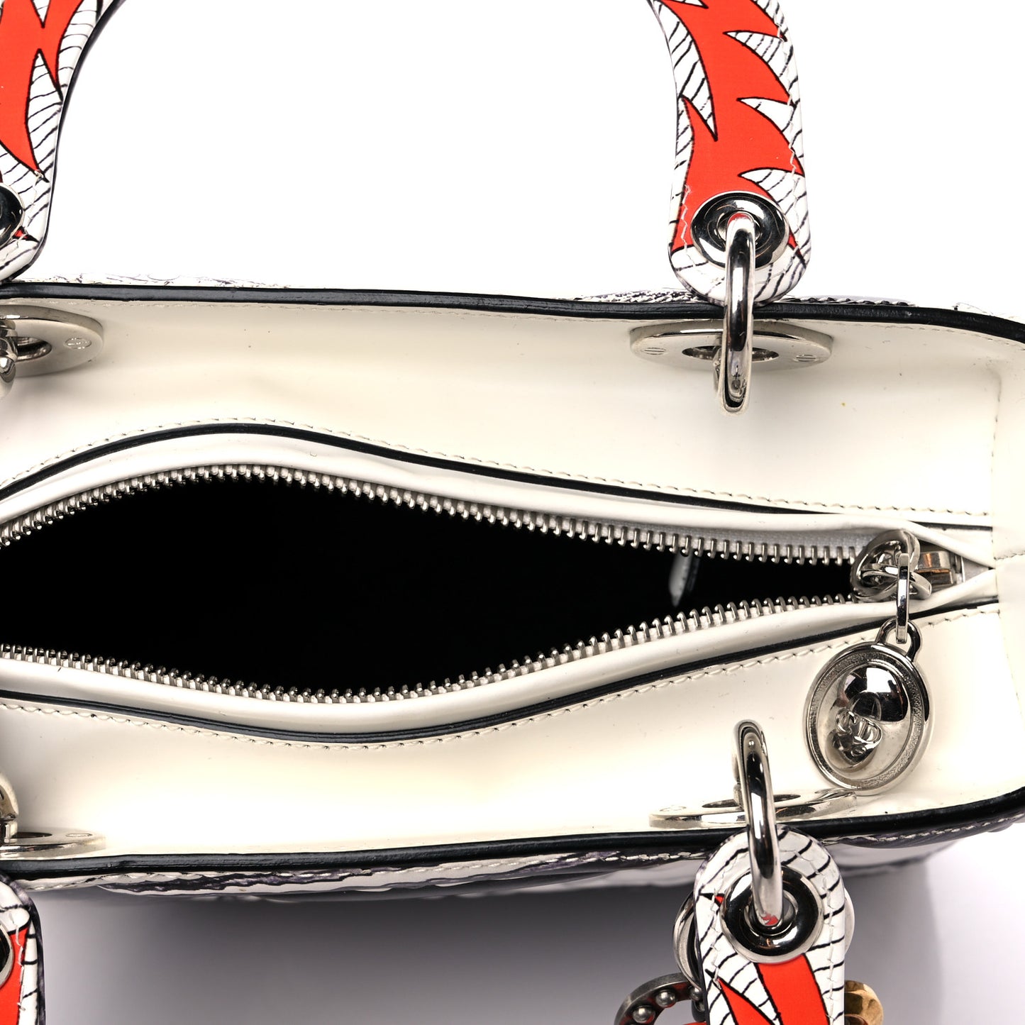 Calfskin Quilted Jack Pierson Art Lady Dior White Black Multicolor