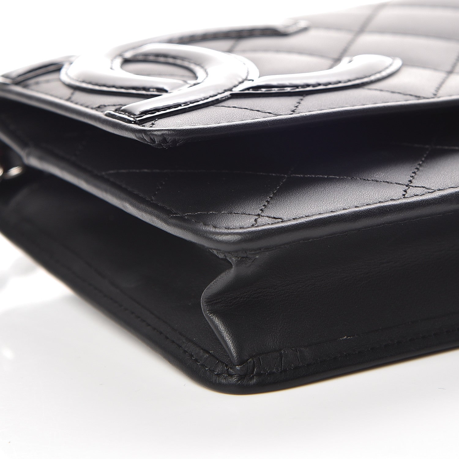Chanel Calfskin Quilted Cambon Wallet On Chain WOC Black 9 of 13