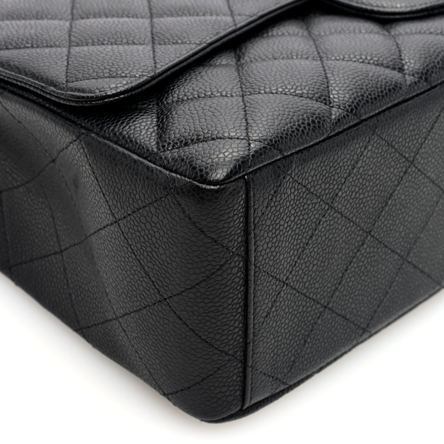 Caviar Quilted Maxi Single Flap Black