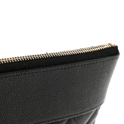 Chanel Caviar Quilted Medium Vintage Mademoiselle Cosmetic Case Black 11 of 12