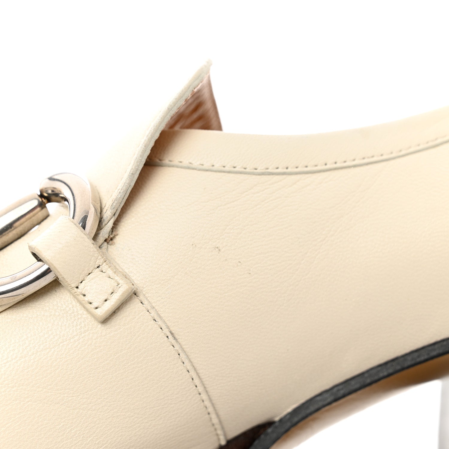Gucci Malaga Kid Horsebit Platform Loafers 37 Mystic White 19 of 24