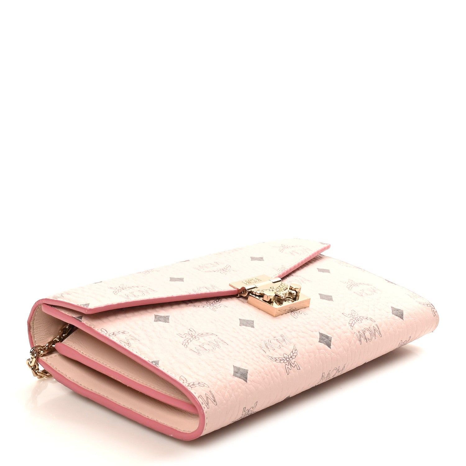 MCM Visetos Medium Patricia Wallet On Chain Soft Pink 4 of 10