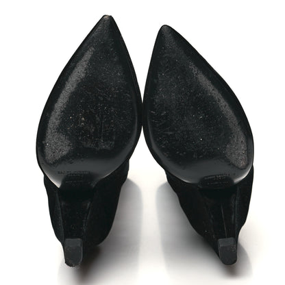 Saint Laurent Velvet Niki 105 Thigh High Boots 41 Black 5 of 6