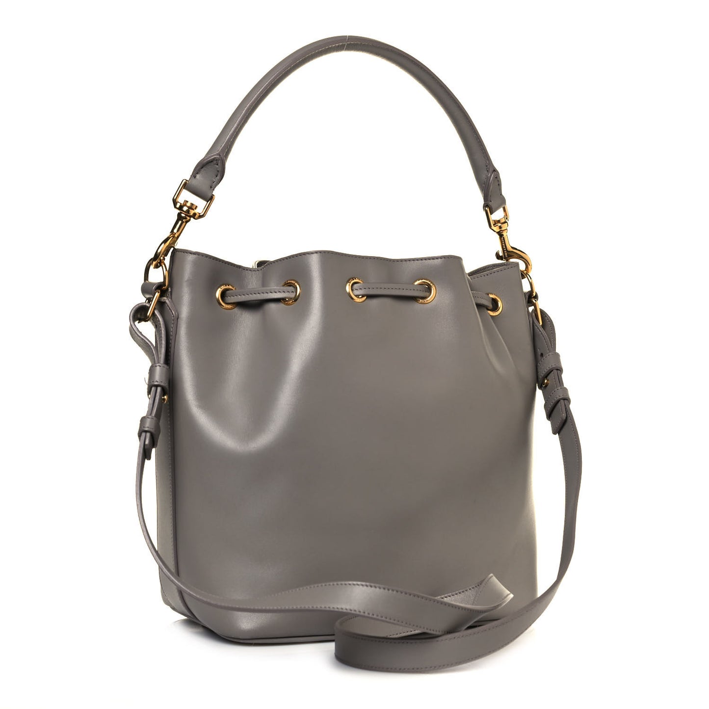 Calfskin Medium Emmanuelle Bucket Bag Fog