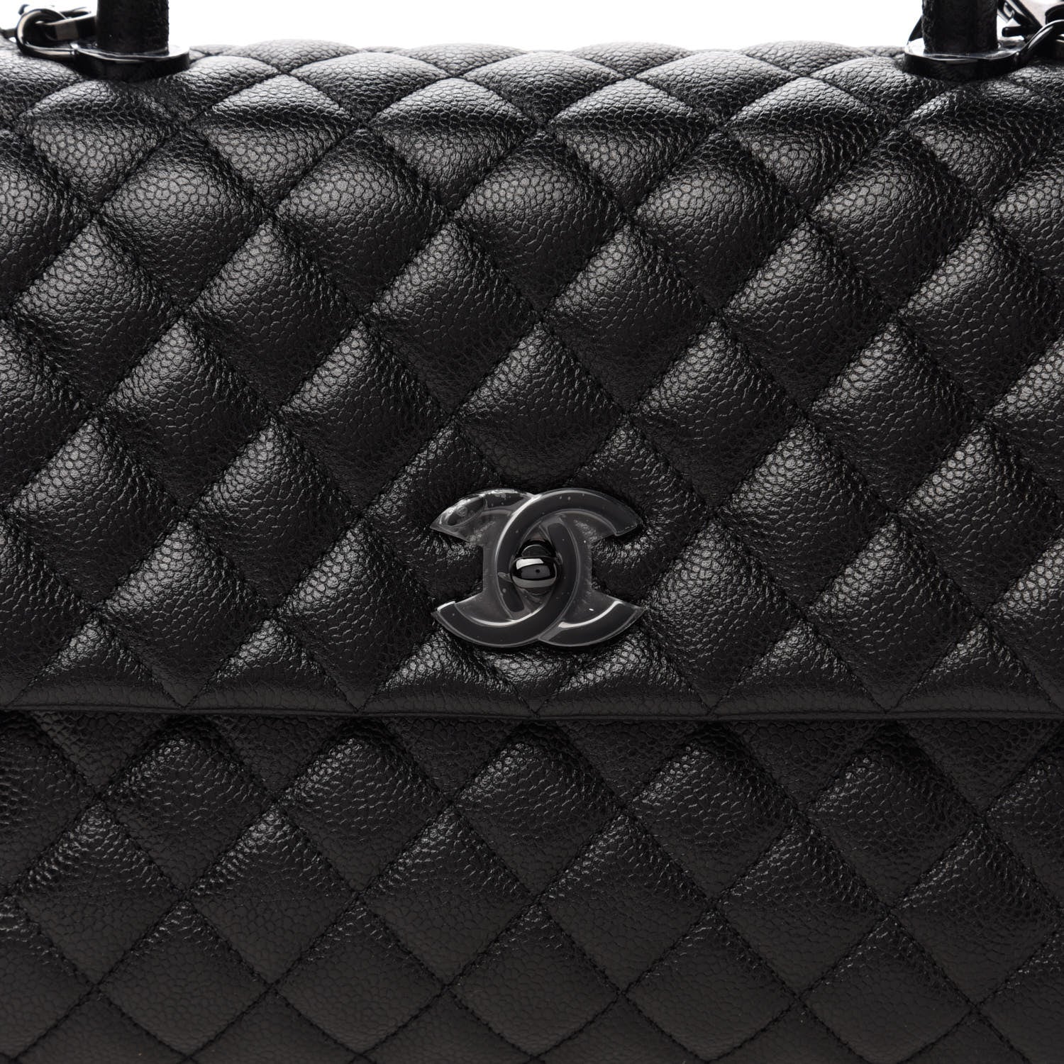 Chanel Caviar Quilted Medium Coco Handle Flap So Black 10 of 11